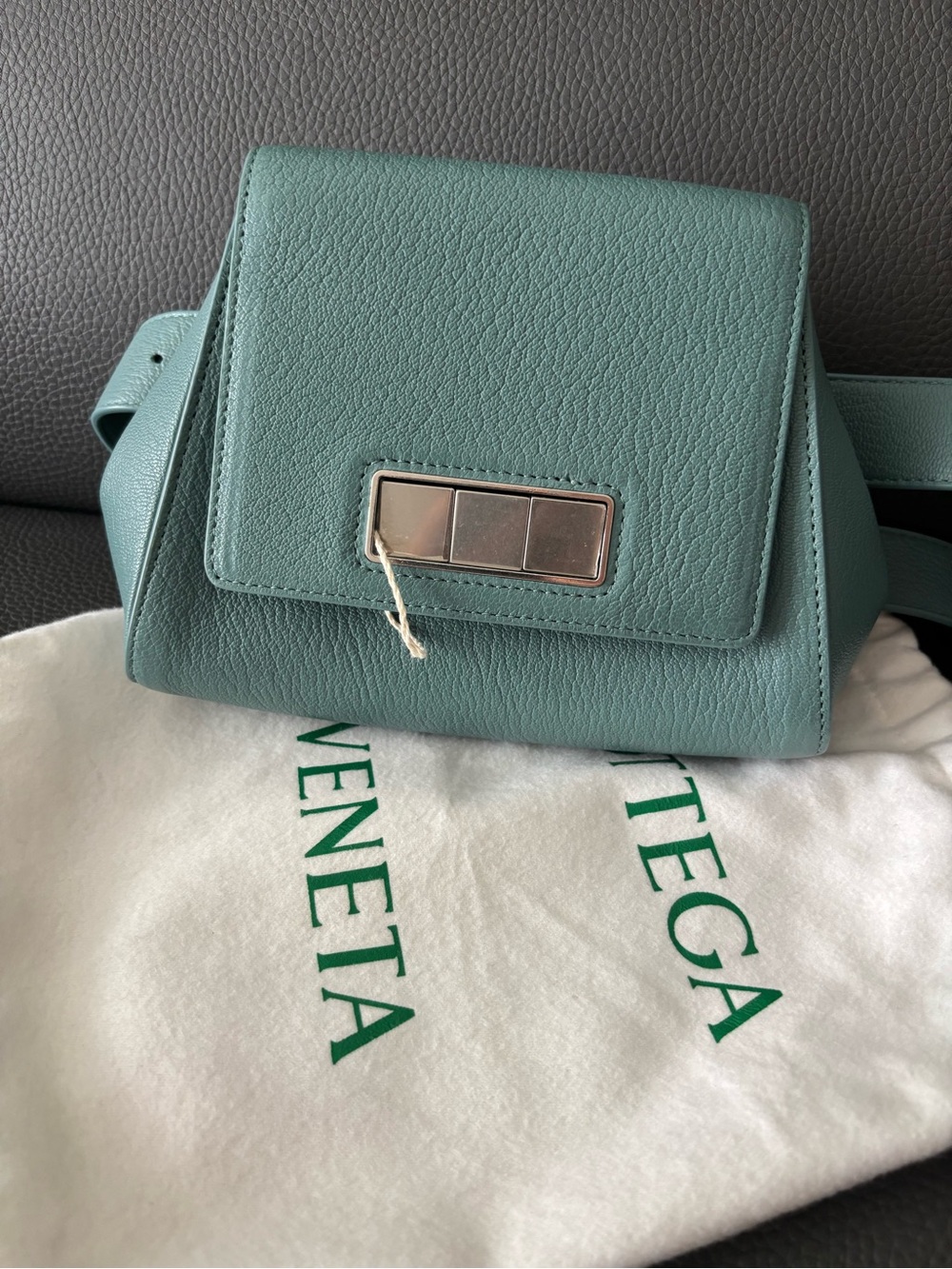 Bottega Veneta Torquoise Leather Belt Bag